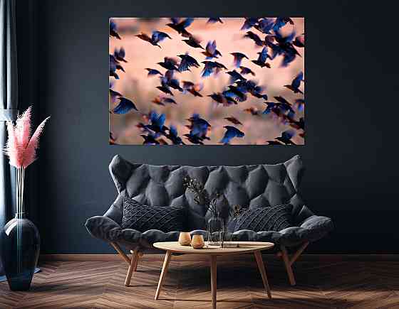 Картина холст у вітальню / спальню Пташки      MLP_12  ( 60х30см ) 60x100 см Київ