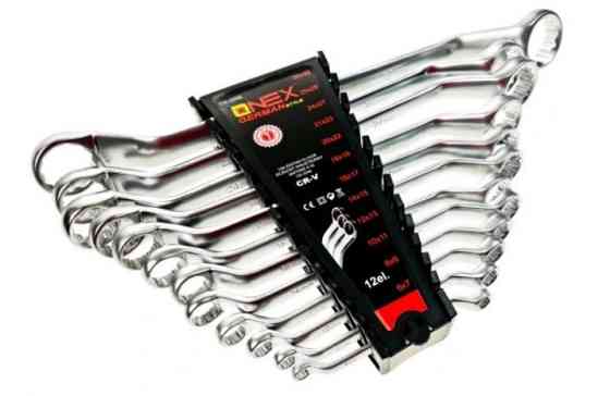 Набор изогнутых накидных ключей OX-3246, 12 шт 6–32 мм, сатинированный, хром-ванадий в кейсе. Одесса