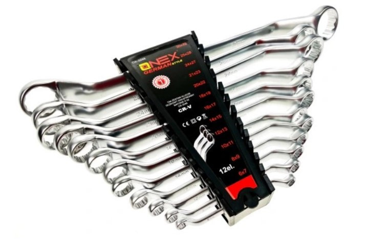 Набор изогнутых накидных ключей OX-3246, 12 шт 6–32 мм, сатинированный, хром-ванадий в кейсе. Одесса - изображение 5