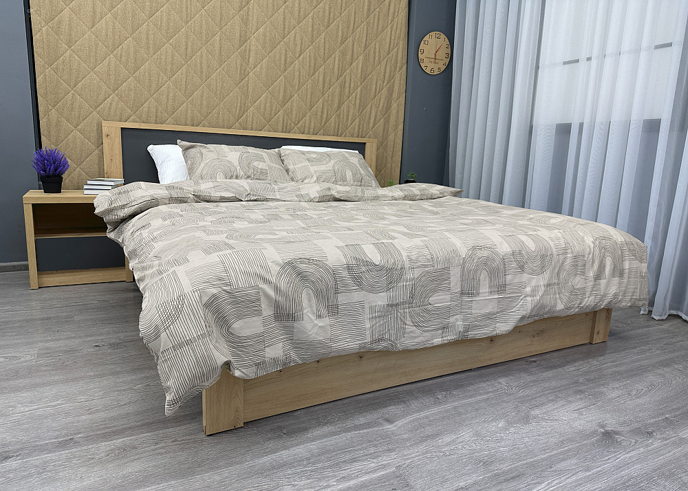 Комплект постельного белья Поплин, Decorator Cotton Lux Collection Branch Евро 220х200 Бежевый (88-132) Киев - изображение 4