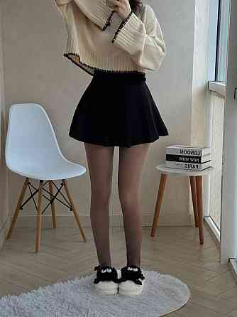 Женские повседневные теплые колготы на меху Коричневый Одесса