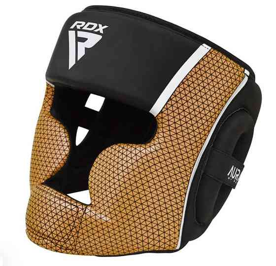 Боксерський шолом RDX T17 Aura Black Gold XL Каменское