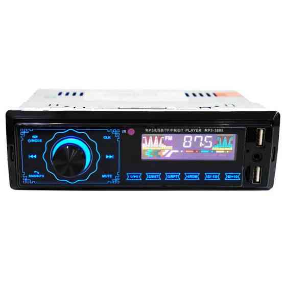 1DIN MP3 автомагнитола 3888: Bluetooth, 2 USB, сенсорные кнопки, FM, эквалайзер, пульт ДУ, 4x50W 788 Киев