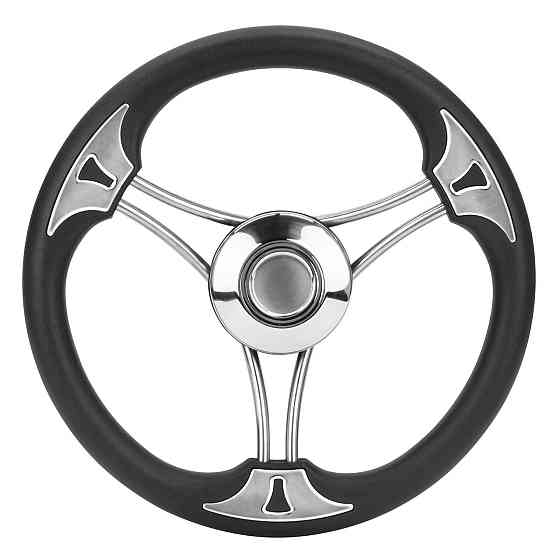 Кермове колесо, неіржавка сталь і пластик 13,5' HF08-313 Київ