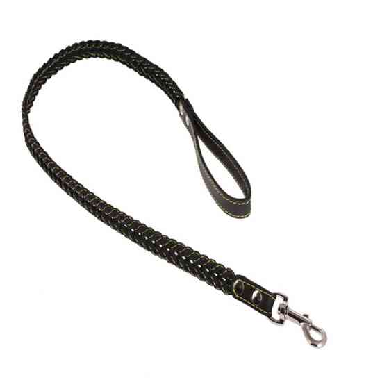 772 Повідець 18мм "КЛАСИК" шкіряний плетіння "КОСА" (1.15 м) Вінниця