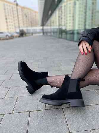 Жіночі черевики GREMMY чорні натуральна замша висота 15см (36-40) (5392) Коломыя