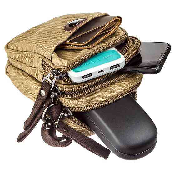 Барсетка текстильная Vintage 20161 Хаки Киев