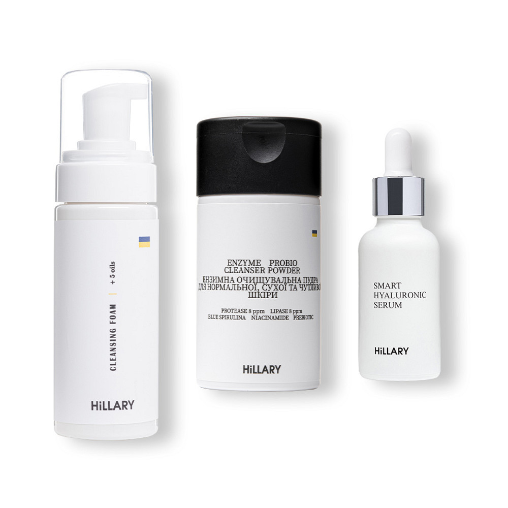 Набір Ензимне очищення та зволоження для шкіри нормального типу + Пінка Hillary Київ - фото 1