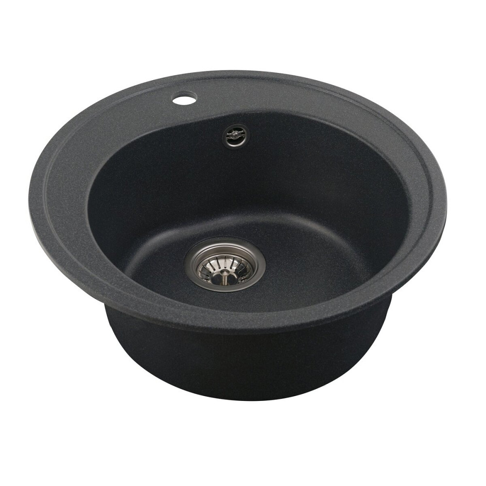 Гранітна мийка для кухні VALESO LUNA 510 матова Антрацит Коломия - фото 8