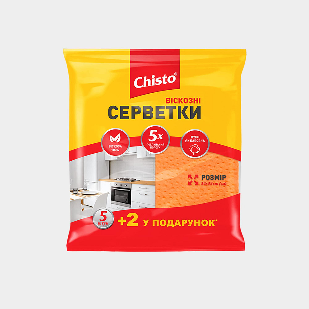 Chisto Серветки віскозні 5+2шт Гостомель - фото 1