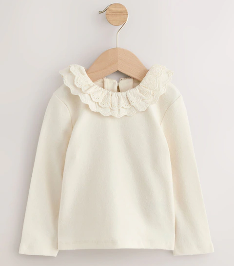 Топ детский с отложным воротником с длинным рукавом (1.5-2 года) AP5-308 Белый Киев - изображение 4