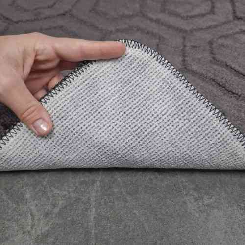 Килимок для ванних кімнат поліпропіленовий TM DarianA Standard u-cut 60*100 сірий соти Житомир