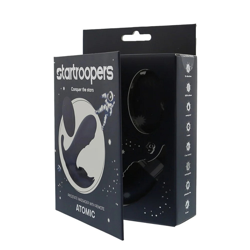 Анатомічний масажер простати з вібрацією Dream Toys Startroopers, синій, 12,5 см Sex Aura Київ - фото 4