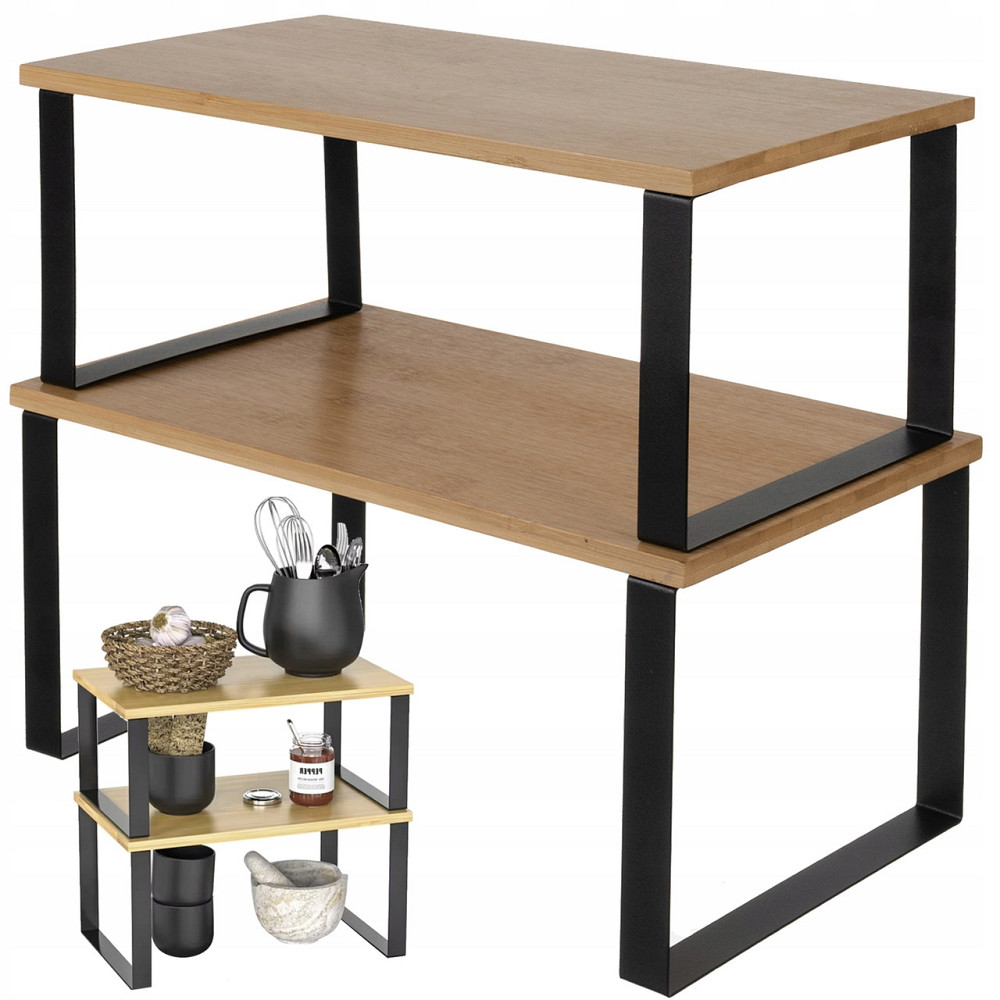 Комплект кухонных полок бамбуковых 2 шт для специй Ruhhy (25661) Нововолынск - изображение 1