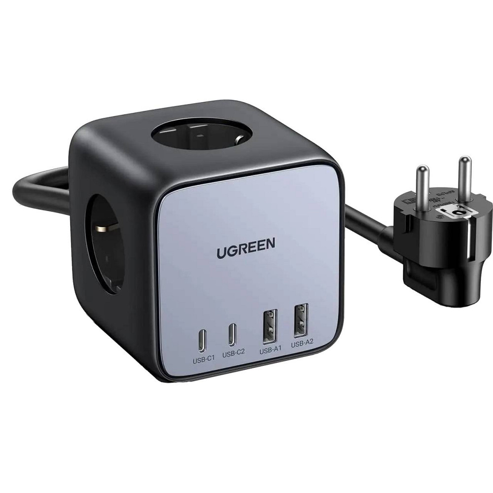 Зарядний пристрій 4xUSB 65W (2хUSB-C+2xUSB-A + 2хSchuko) DigiNest Cube Power Strip CD268 Ugreen Винница - изображение 1