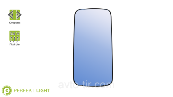 Стекло главного зеркала с подогревом Renault / DAF Луцк