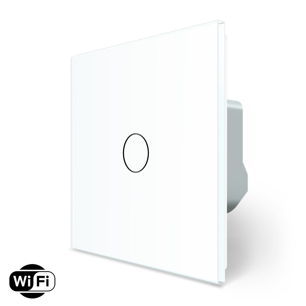 LIVOLO Розумний сенсорний Wi-Fi вимикач 1 сенсор Livolo білий скло (VL-C7FC1NY-2GWP) Коломия - фото 2