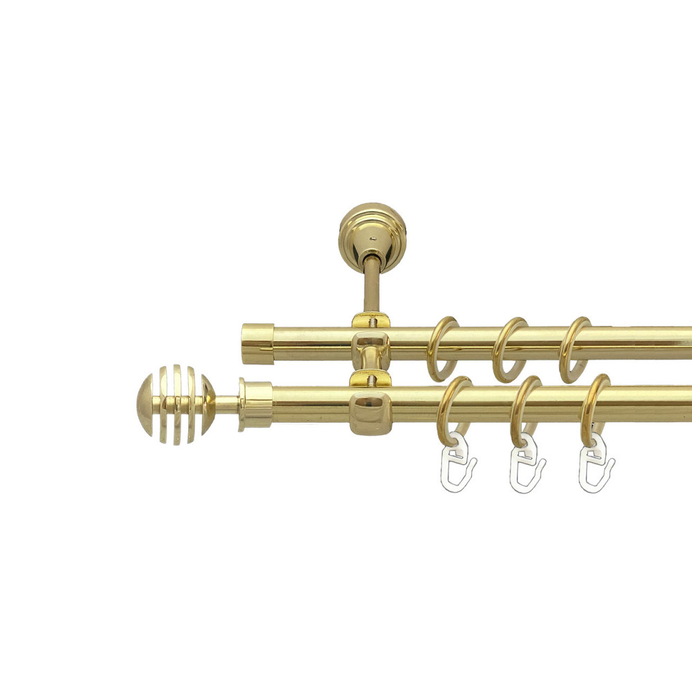 Карниз Orvit Верона металевий дворядний відкритий Золото 16\16 мм 160 см (00-00014191) Львів - фото 1