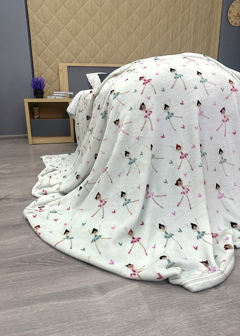 Плед-покривало Decorator WellSoft Dancer 200х205 см з принтом "Балерини" (87-187) Київ - фото 8