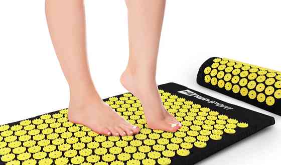 Масажний мат Hop-Sport для акупунктури з голчастою поверхнею для зняття напруги та поліпшення самопочуття Київ