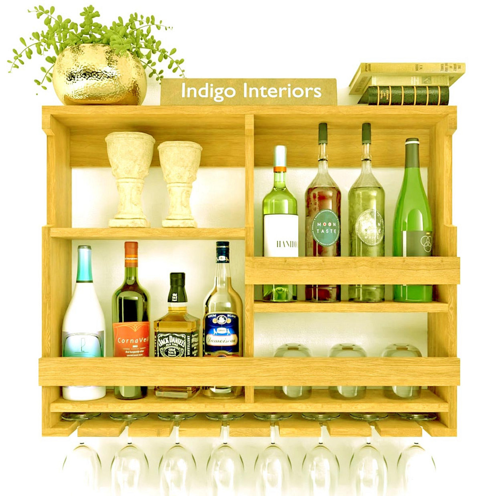 Настенная винная полка 