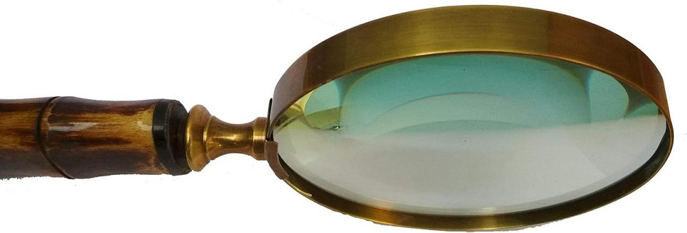 Ручная линза Deconoor 10X с антикварной латунной лупой, для чтения, монет и марок, с костяной ручкой Киев - изображение 2