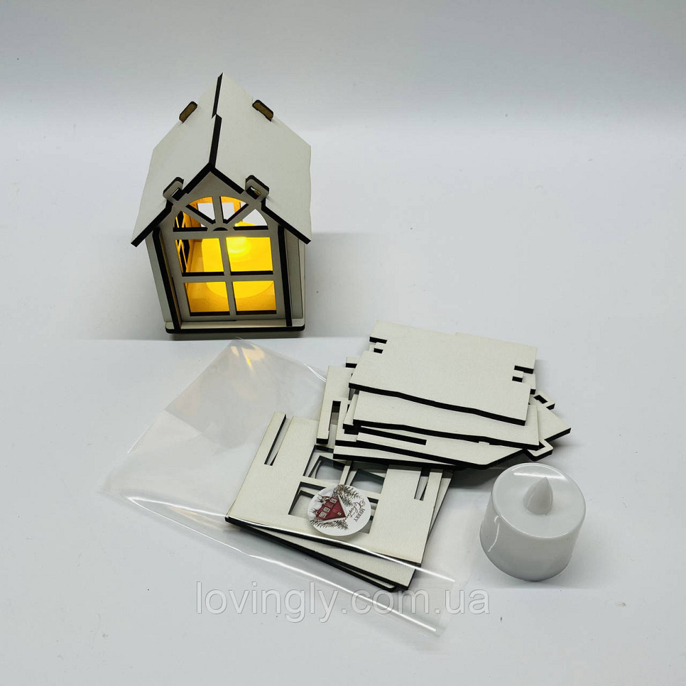Будиночок-конструктор із ХДФ з LED підсвіткою  Творчий набір для дітей Ірпінь - фото 5
