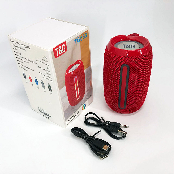 Портативная блютус колонка TG653, Bluetooth колонка с хорошей батареей Хорошая для музыки SF-18 Львов - изображение 10