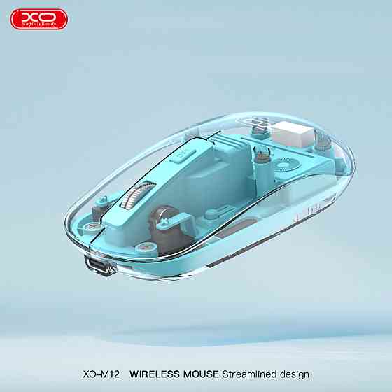 Миша XO M12 Bluetooth wireless transparent Blue (7106509) Київ