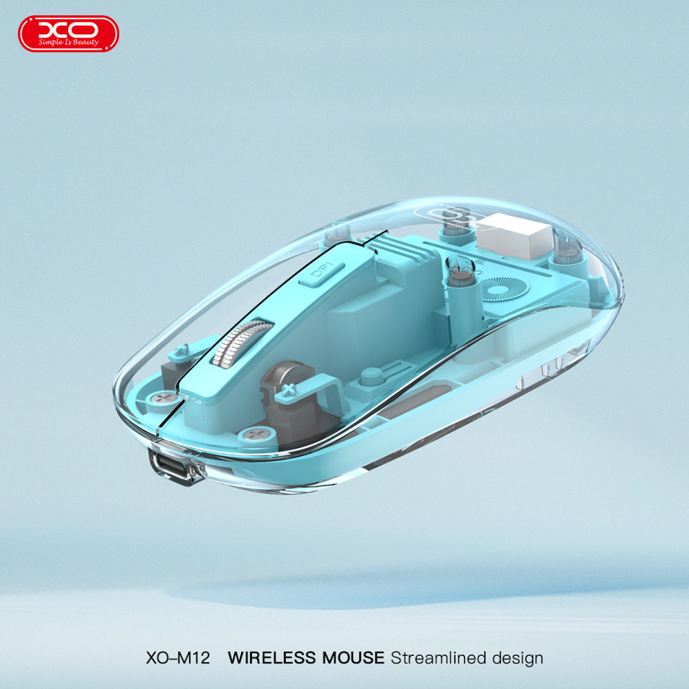 Миша XO M12 Bluetooth wireless transparent Blue (7106509) Київ - фото 4