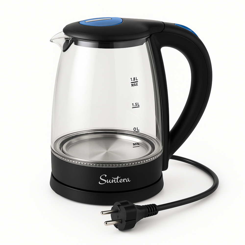 Електричний чайник з індикатором живлення Suntera EKB-322B 1500 Вт 1.8 Л, Чайник для закипання води JX-26 Львів - фото 9