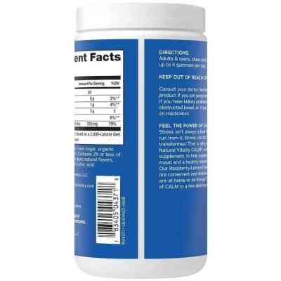 Вітамінно-мінеральний комплекс Natural Vitality Цитрат Магнію, 330 мг, смак малина лимон, CALM, Magnesium Supplement (PTG04371) Вінниця