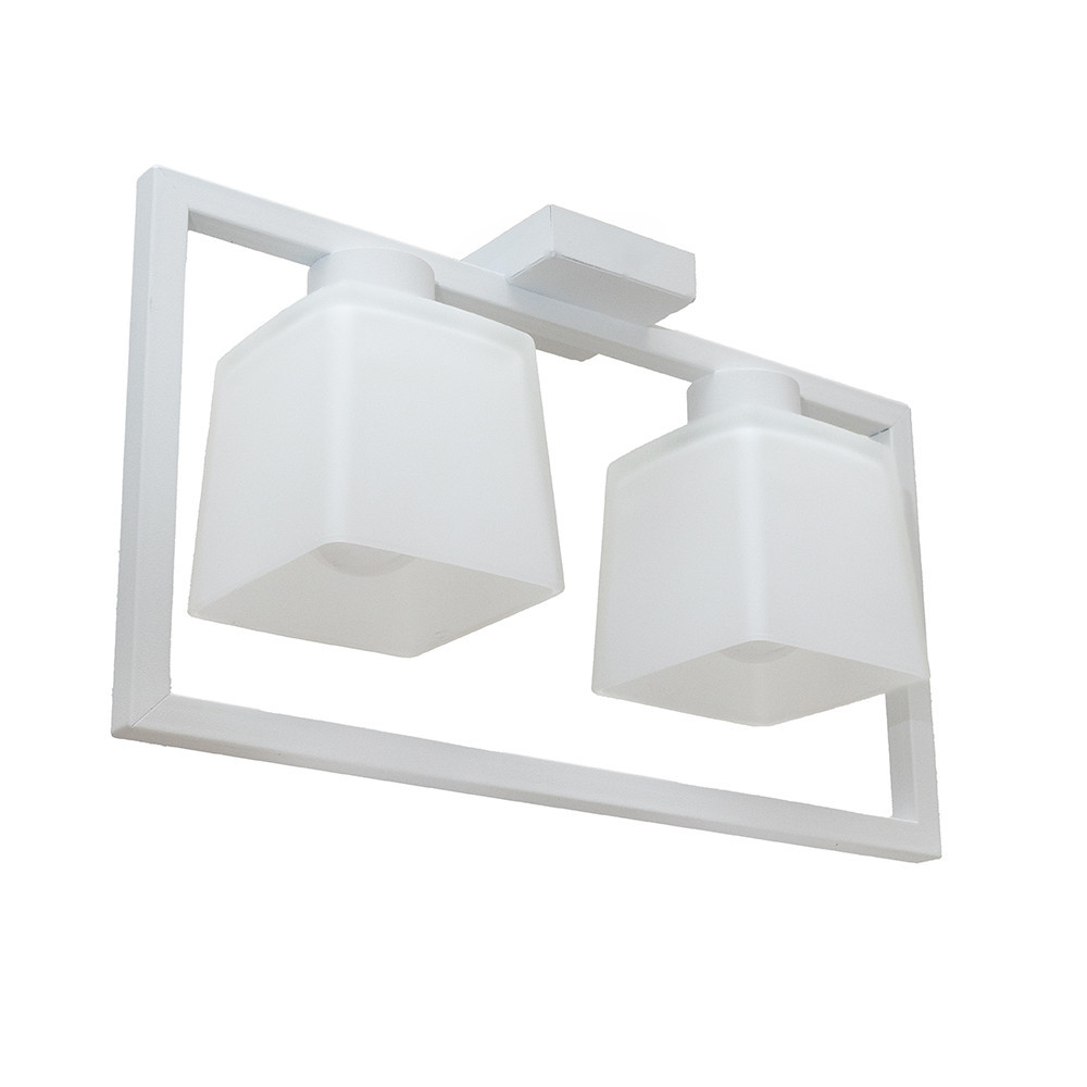 Люстра потолочная MSK Electric Boston на два плафона под лампу Е27 NL 400230-2 WH Одесса - изображение 1