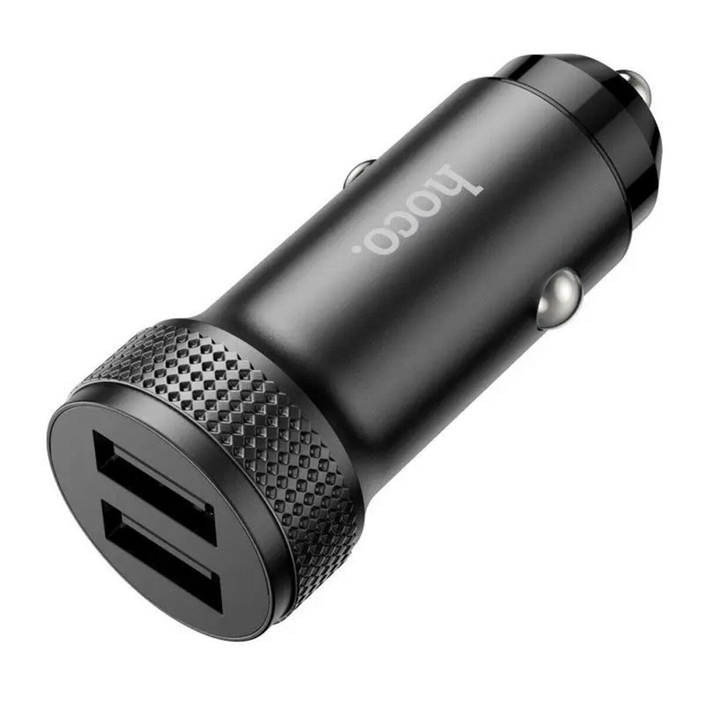 Автомобільний зарядний пристрій HOCO Z49 Level dual port car charger Black Киев - изображение 2