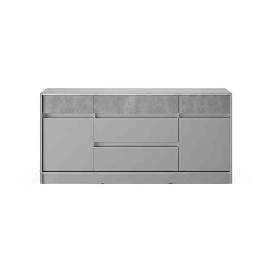 Большой комод с дверью и ящиками Эверест Стайл-1600 160,2х39х75,4 см Кашемир/Бетон (DTM-071159) Львов
