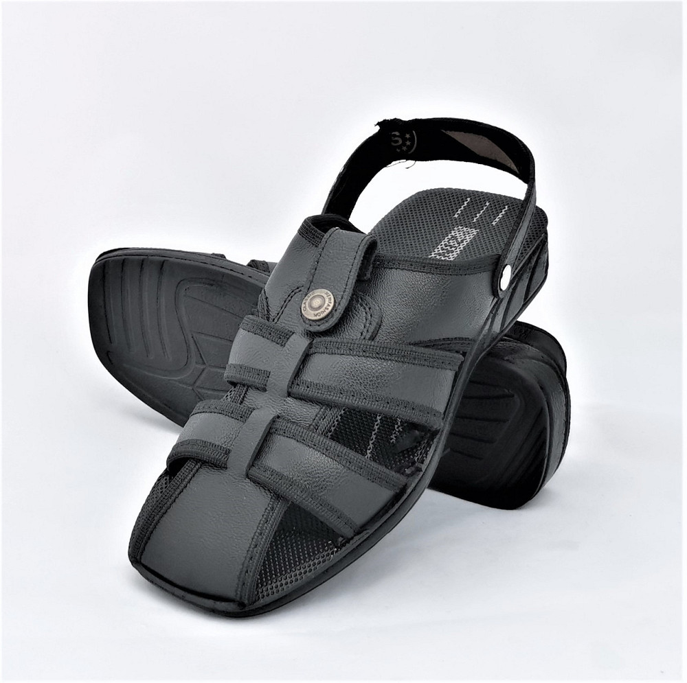 Чоловічі Шльопанці Сандалії Чорні Босоніжки на Липучці Тапочки (розміри: 40) Дніпро - фото 6