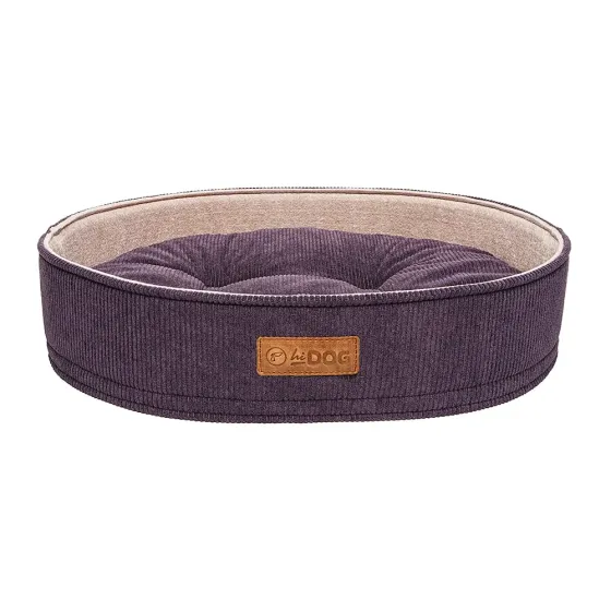Лежак ХайДог HiDOG Бортик овальний Velvet XS для собаки або кота слива (34 х 45 х 10 см) Київ