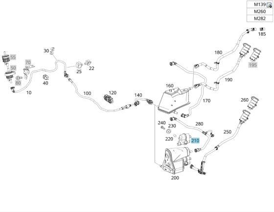 Mercedes-Benz  A0015457516 Клапан абсорбера ML W164 C-Class W205 GLC X253 E-class W213 CLS C257 CLS C218 G-class W463 ML/GLE W166 GLE Coupe C292 CLA C Одеса
