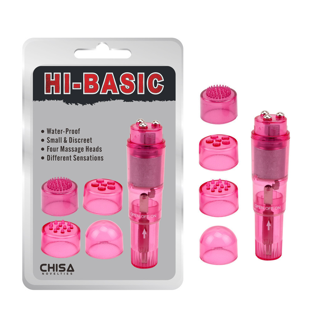 Вібратор кліторальний з насадками Chisa Hi-Basic, рожевий Sex Aura Київ - фото 1
