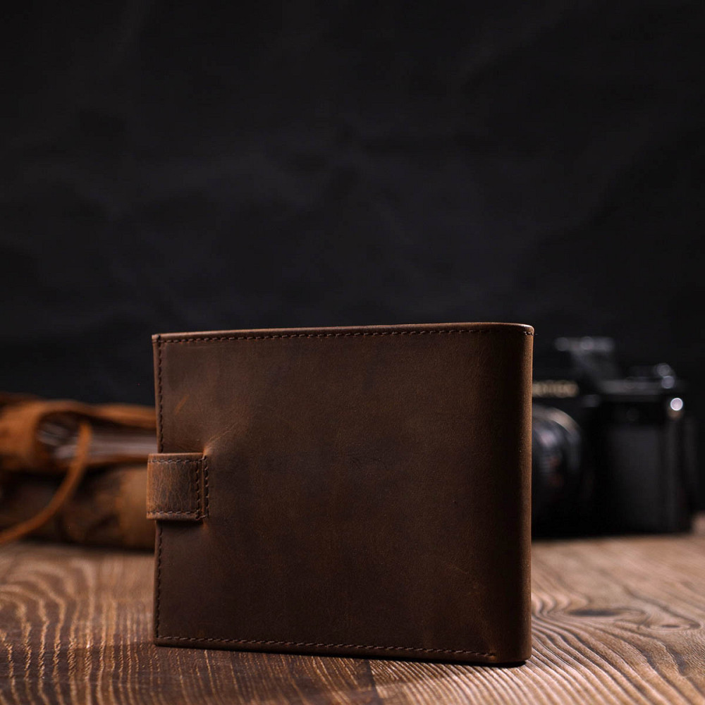 Винтажный мужской кошелек из натуральной кожи Tony Bellucci 22041 Коричневый Киев - изображение 8