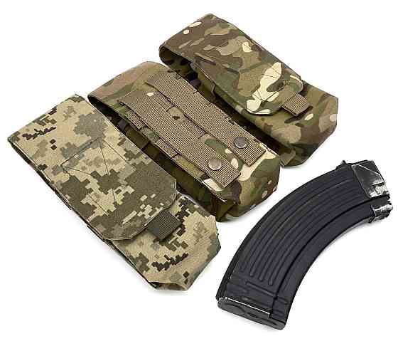 Підсумок на два магазини АК-2 Піксель ММ-14 (olive) Cordura 500D Molle закритий Запоріжжя