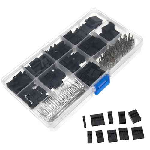 Разъемы Dupont 220шт, коннекторы Дюпон 2.54мм и 400шт контакты папа мама Винница