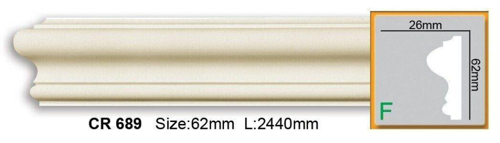 Молдинг полиуретановый гладкий Gaudi Decor CR 689 Flexi Днепр - изображение 1