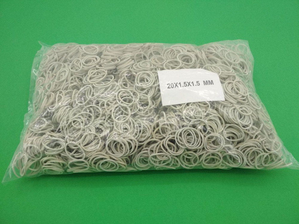 Резинки для денег канцелярские банкирские 1 кг Plast №20 белые 1.5 мм эластичные для купюр (1 пачка) Харьков - изображение 5