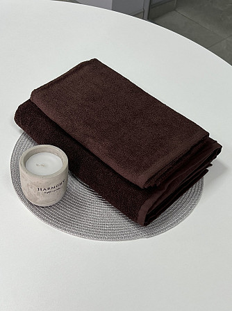 Рушник махровий Ideal Textile 50х90 см щільний з коротким ворсом 450 г/м2 Шоколад Чернівці - фото 4