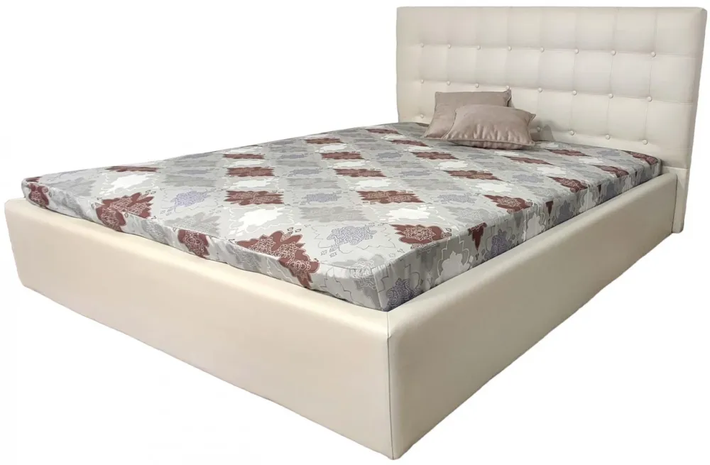 Ліжко BNB Britania Comfort 120 х 200 см З підйомним механізмом та нішою для білизни Екошкіра Бежевий Київ - фото 1