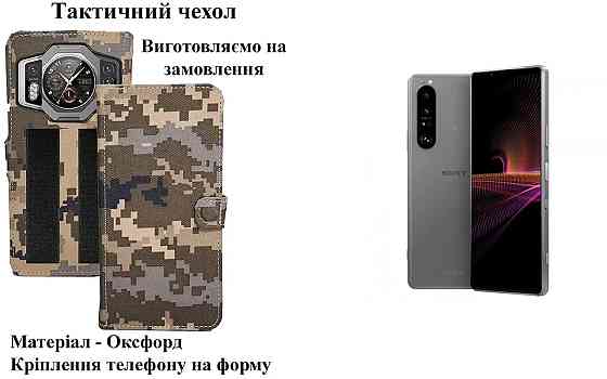 Тактический чехол для Oukitel WP38, Oukitel WP39, крепится к снаряжению на липучке Киев