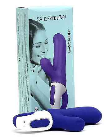 Потужний вібратор-кролик Satisfyer Vibes Magic Bunny, два мотори, литий силікон, 12 режимів роботи Sex Aura Київ