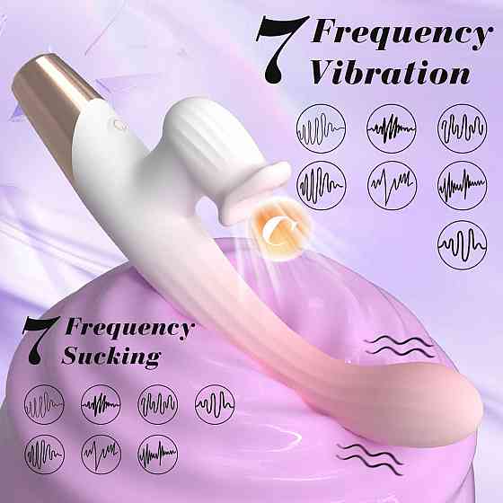 Вибратор-кролик 3 в 1 с функцией нагрева Dual Action Heating Vibe Sex Aura Киев