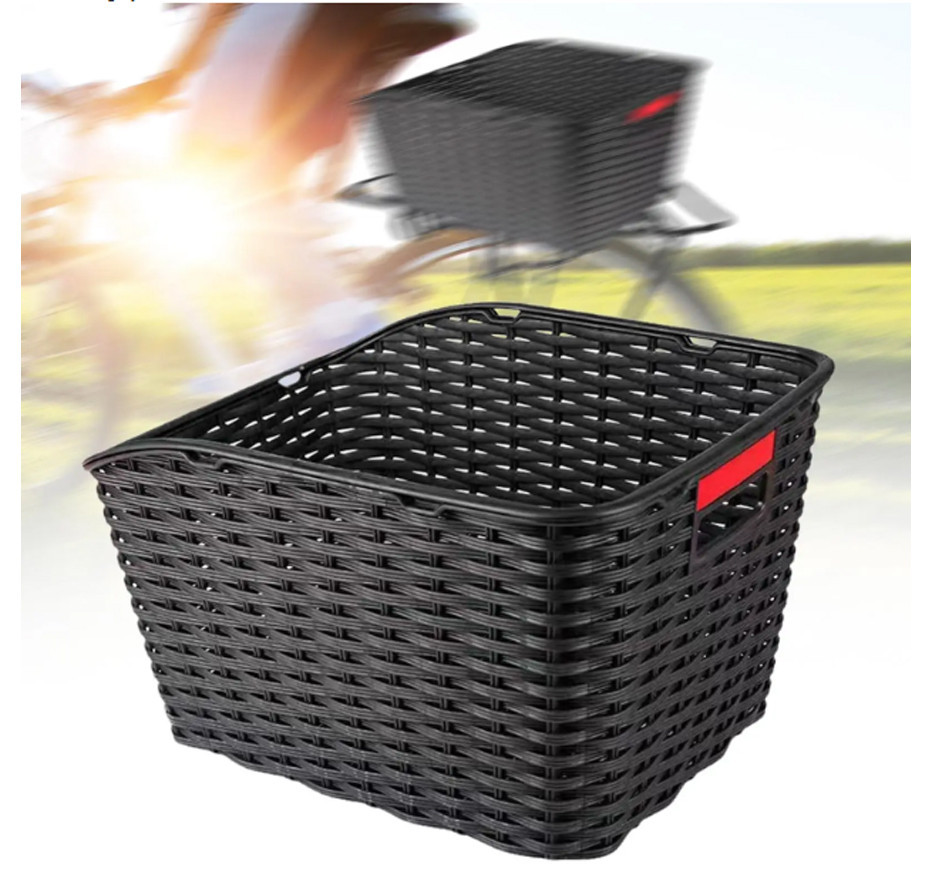 Корзина на багажник велосипеда пластиковая Feel Fit черная Бровары - изображение 1